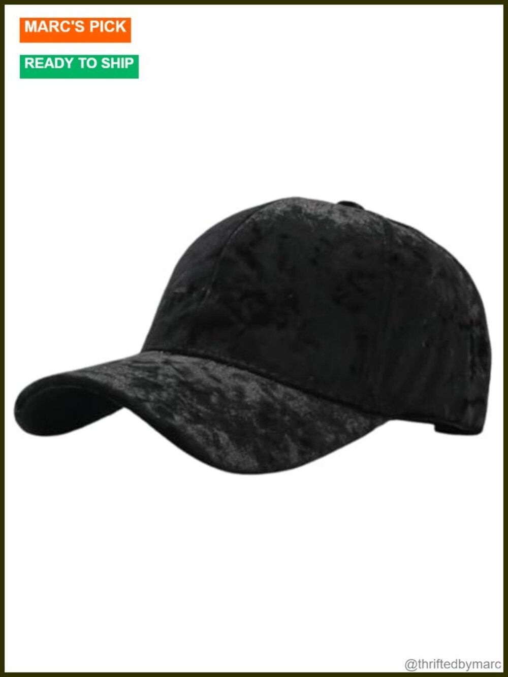 Velvet Light Plate Baseball Cap Adjustable Curved Brim Retro Fall Winter